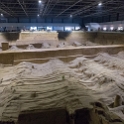 AS CHN NW SHA Xian 2017AUG14 TA Pit3 001  Discovered in April 1976,   Terracotta Warriors Pit 3   measures 406 feet ( 124 metres ) long, 322 feet ( 98 metres ) wide, 16 feet ( 5 metres ) deep and with just over 1.5 acres ( 6,000 m² ) under roof and is built in the shape of the Chinese character "凹". : 2017, 2017 - EurAisa, Asia, August, China, DAY, Eastern Asia, Lintong, Monday, Northwest, Pit 3, Shaanxi, Terracotta Army, Xi'an